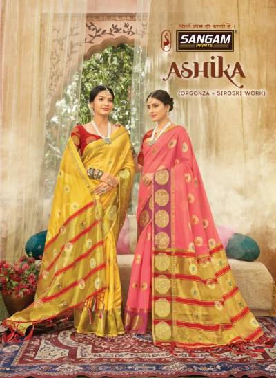 Ashika By Sangam Fancy Organza Saree Collection